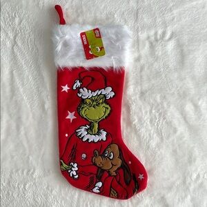 Dr. Seuss Red Grinch and Max Stocking